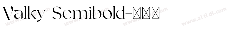 Valky Semibold字体转换